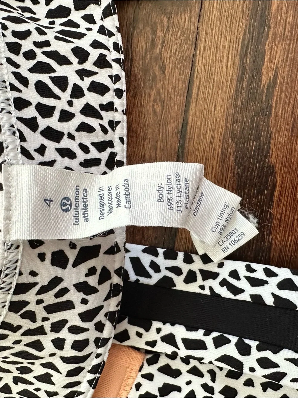 Lululemon Rack Pack sports bra, size 4